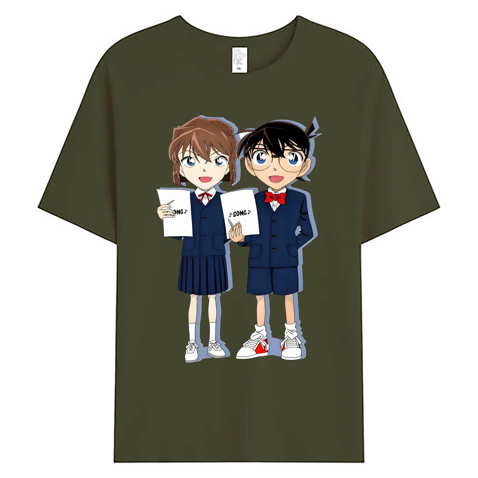 （画像用） 名探偵コナン 灰原 哀 はいばら あい Detective Conan Anita Hailey、Vi Graythorn Haibara Ai 綿100％ メンズ半袖Tシャツ｜肌触りやわらか＆通気性